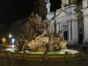 Fontana di quattro fiume in Piazza Navona